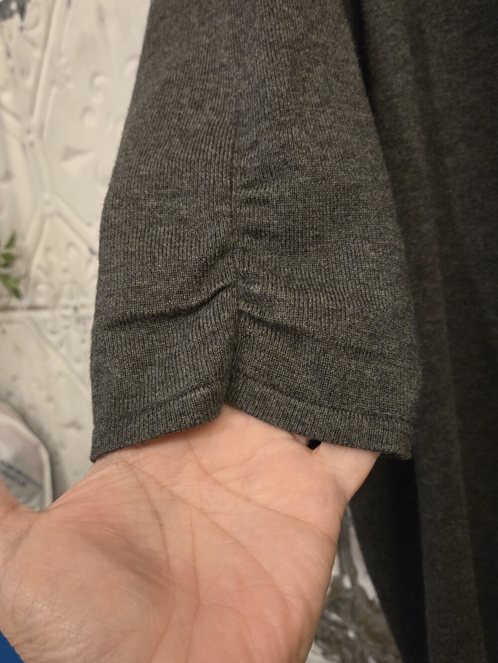 89th & Madison Open Front Longline Cardigan Sweater - Dark Heather Gray plus 2X - Picture 6 of 11